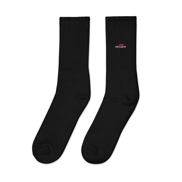 Fly Diiqqiidy Embroidered Black Crew Socks product image (4)