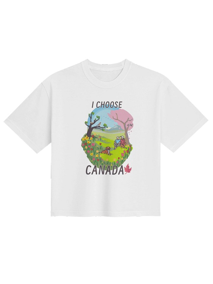 I CHOOSE CANADA, SPRING EDITION WOMENS CROPPED T-SHIRT by Claus Kellerman POV product image (1)