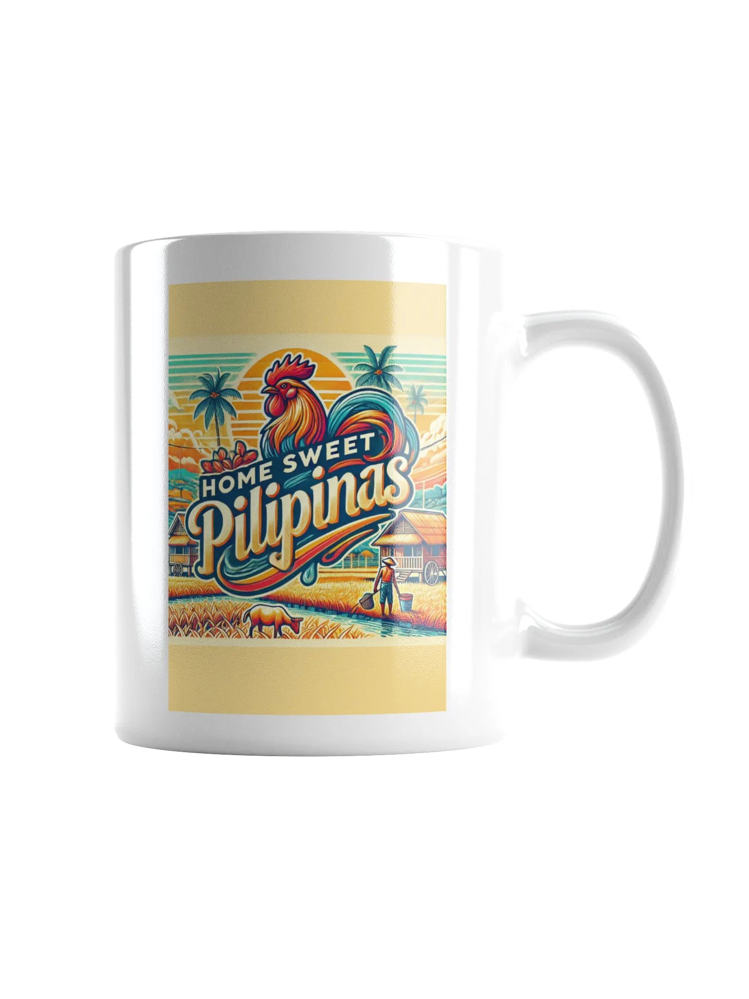 Home Sweet Pilipinas - Rooster White Glossy Mug product image (1)