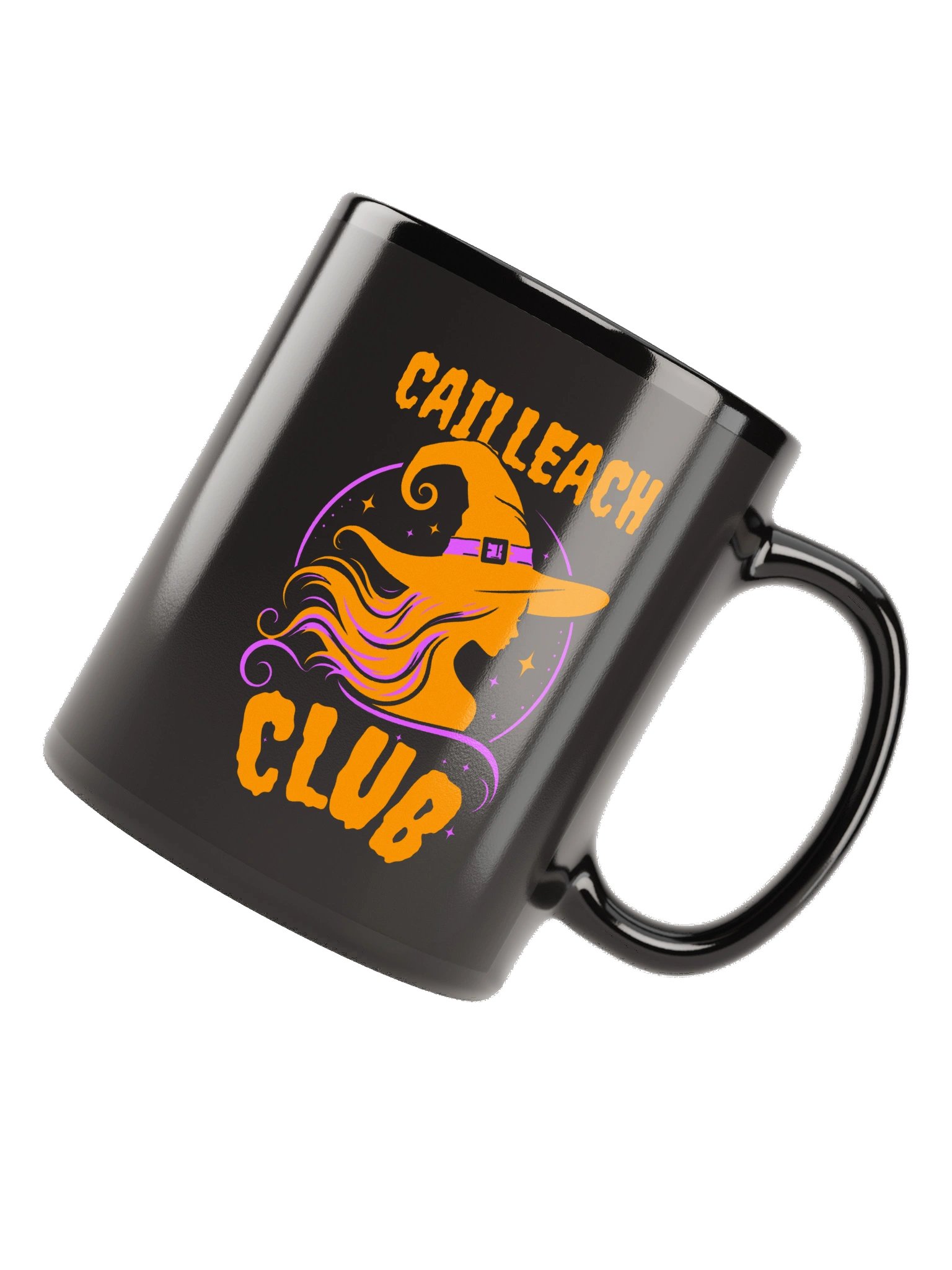 Cailleach Club 🧙🏻‍♀️ Black Glossy Mug product image (5)