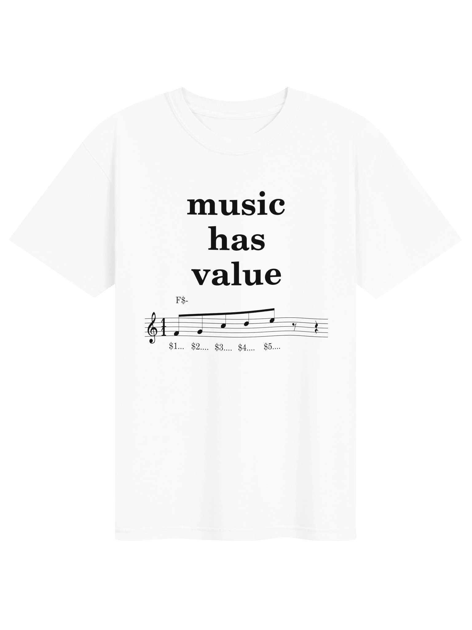 music has value (white) product image (1)