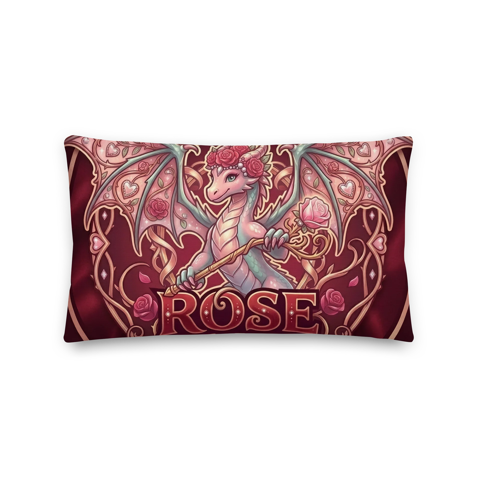 Enchanted Rose plays All-Over Print Premium Pillow product image (2)