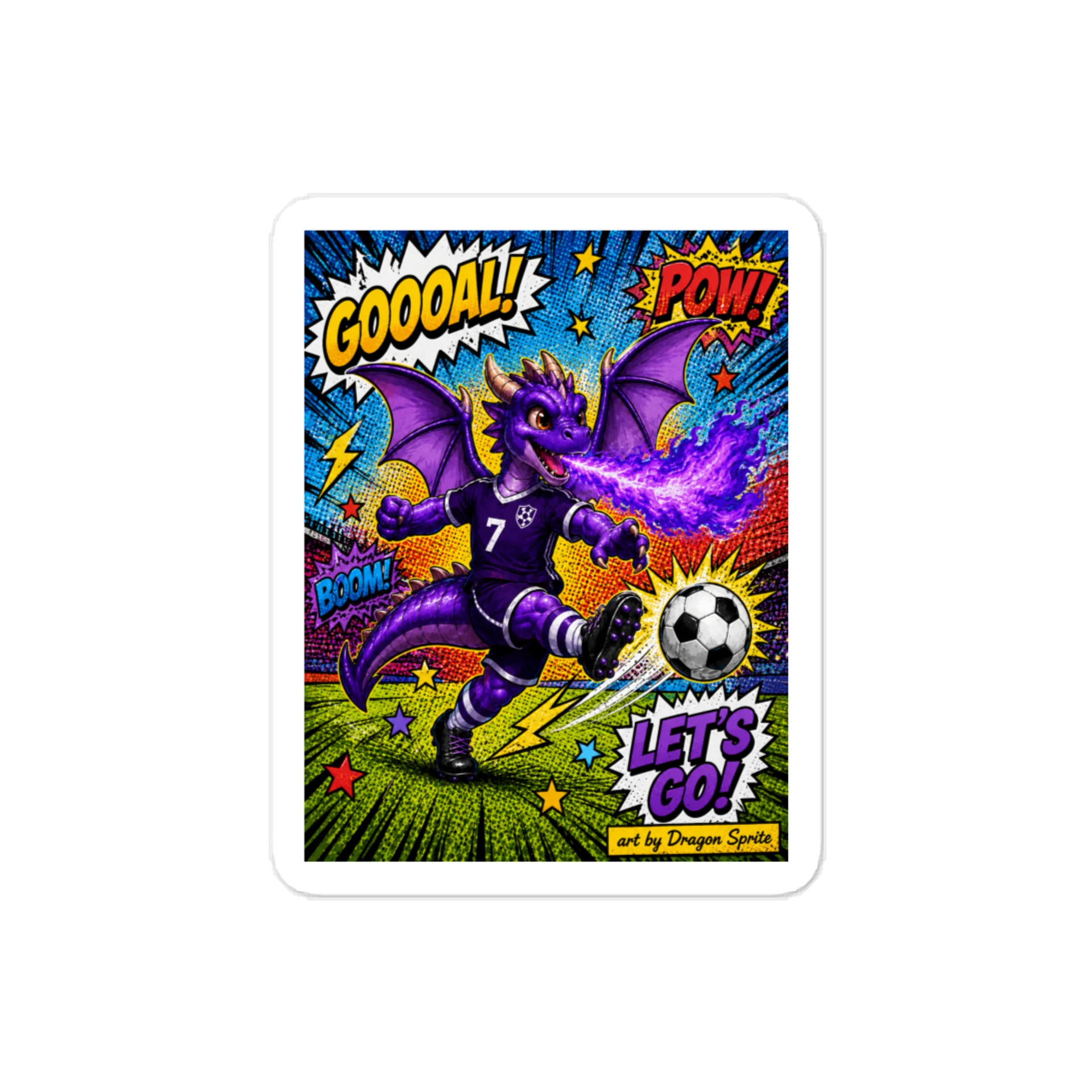 Dragon Sprite's Soccer Dragon Sticker product image (1)