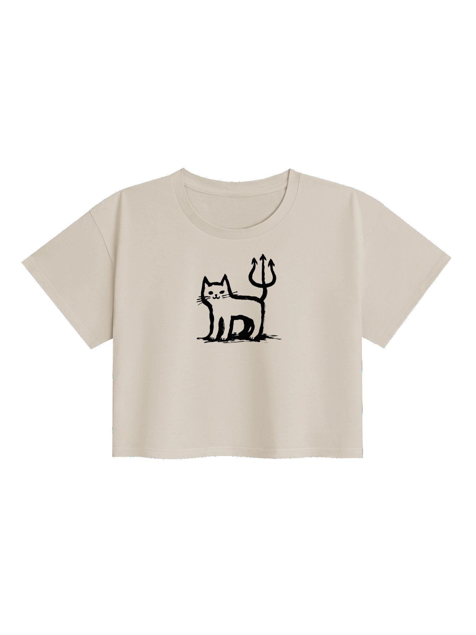Devil Cat Cropped Tee product image (1)