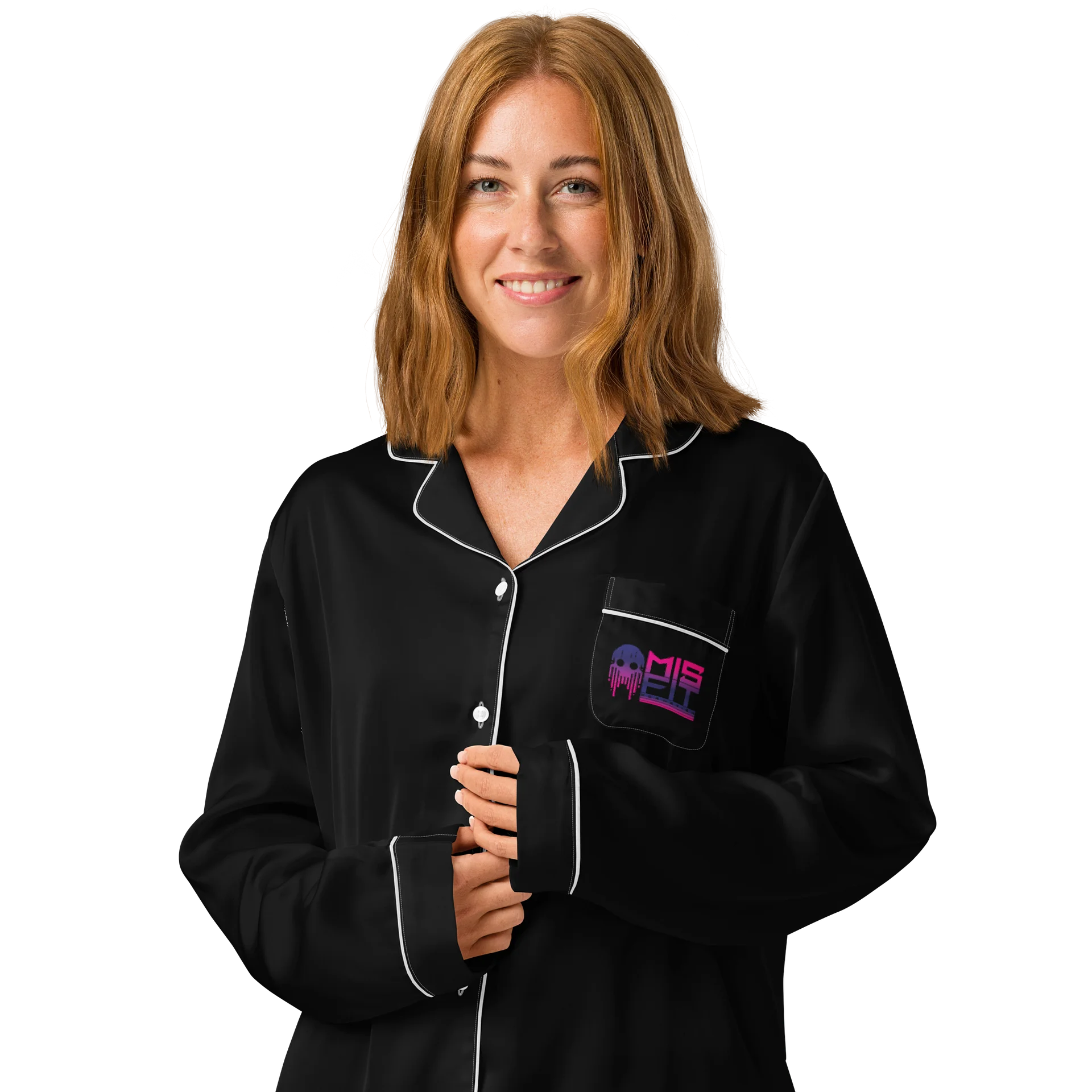 Misfit Long Sleeve Pajamas - Black product image (3)