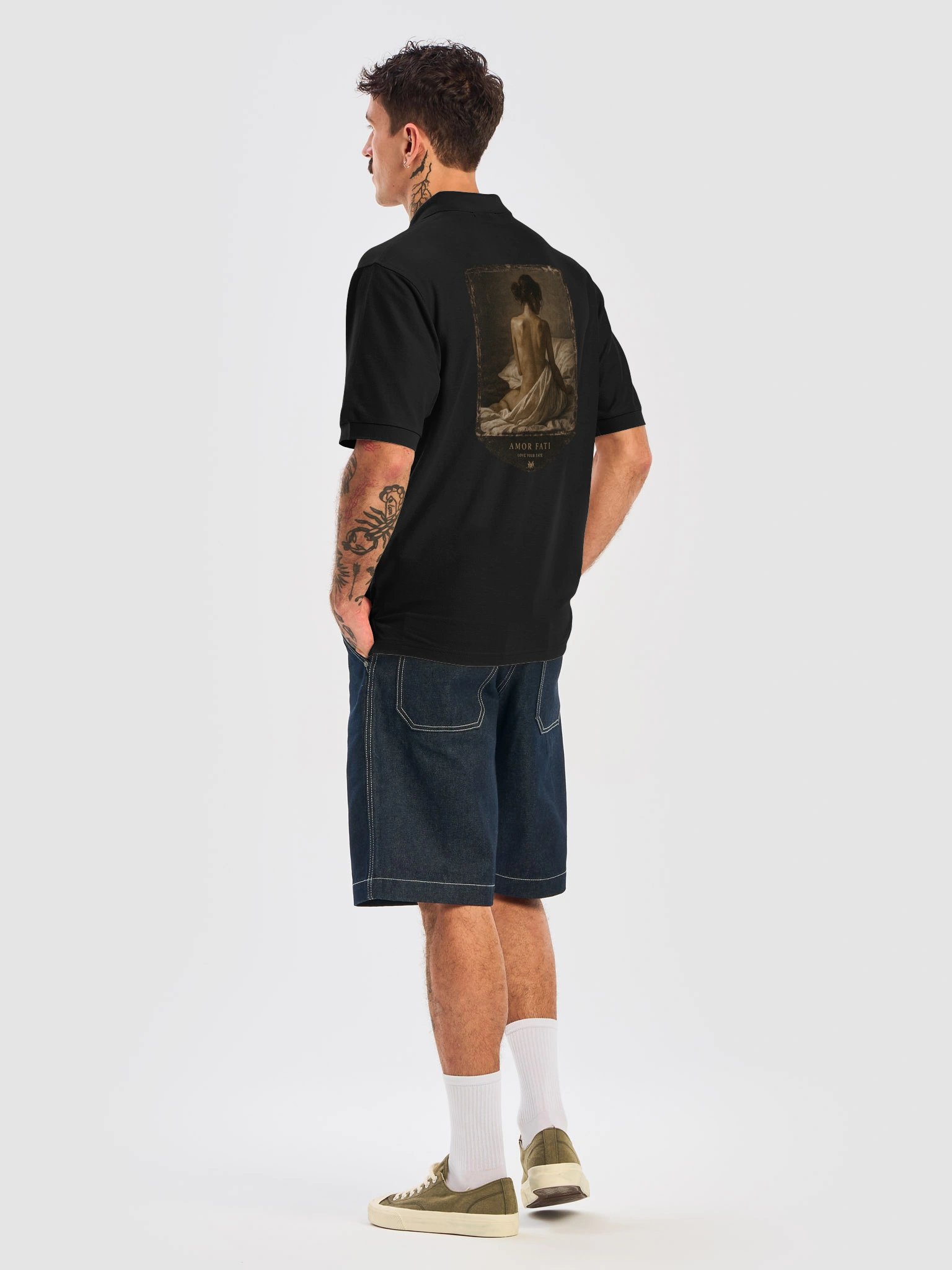 Amor Fati Artistic Graphic Polo Shirt product image (5)