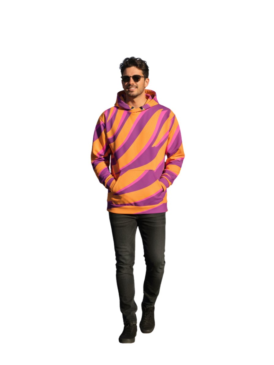 Tiger Print Graphic Hoodie – Orange Purple product image (5)