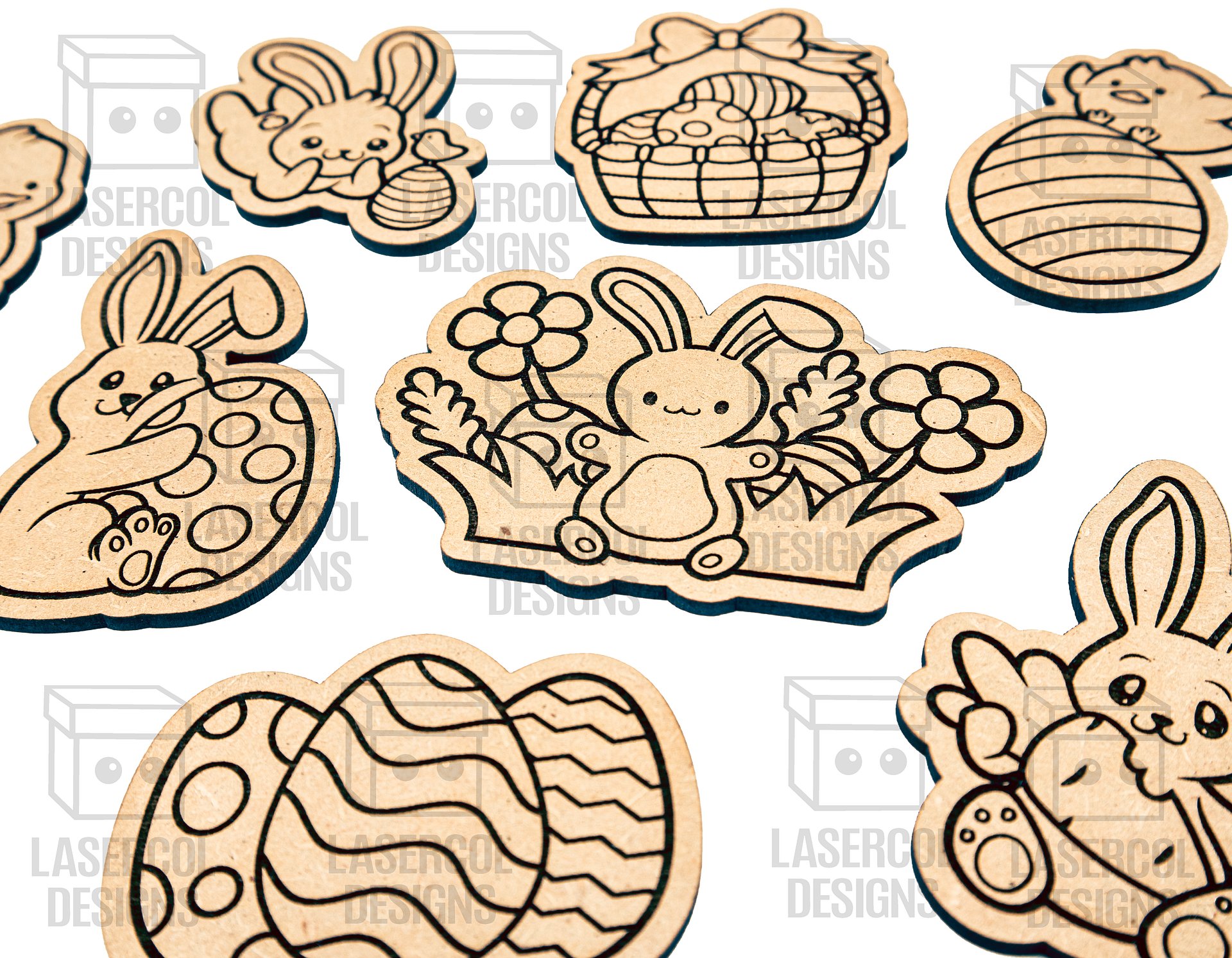 Easter Bunny Paint Kit DIY Cut Outs Set 1 - Laser Cut Files product image (10)