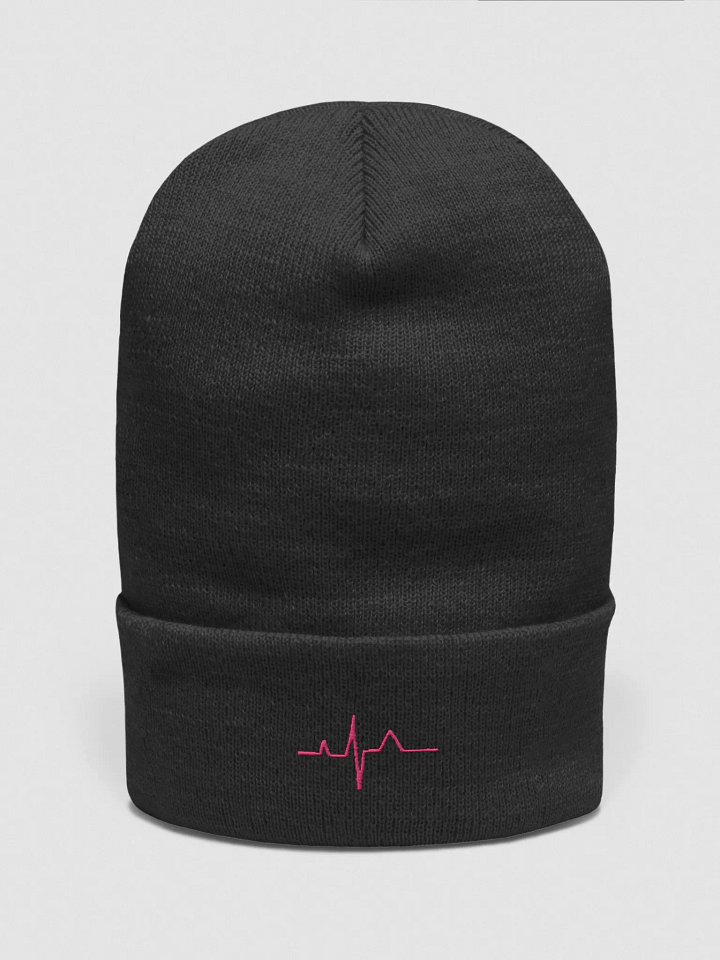 Heartbeat Cuffed Beanie (Embroidered) product image (1)