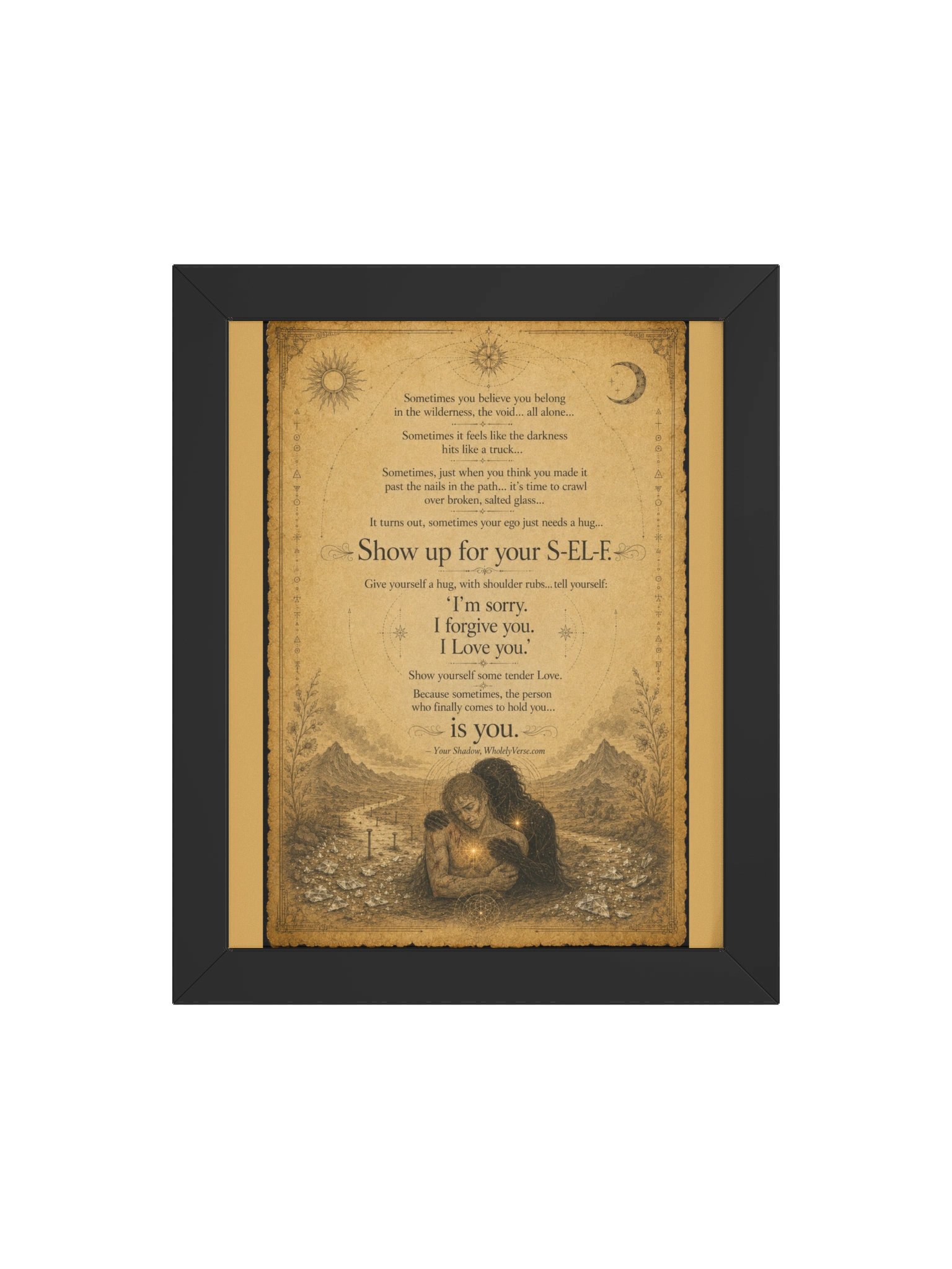 Show Up for Your S-EL-F — Framed Shadow Work and Self-Love Art Print product image (44)