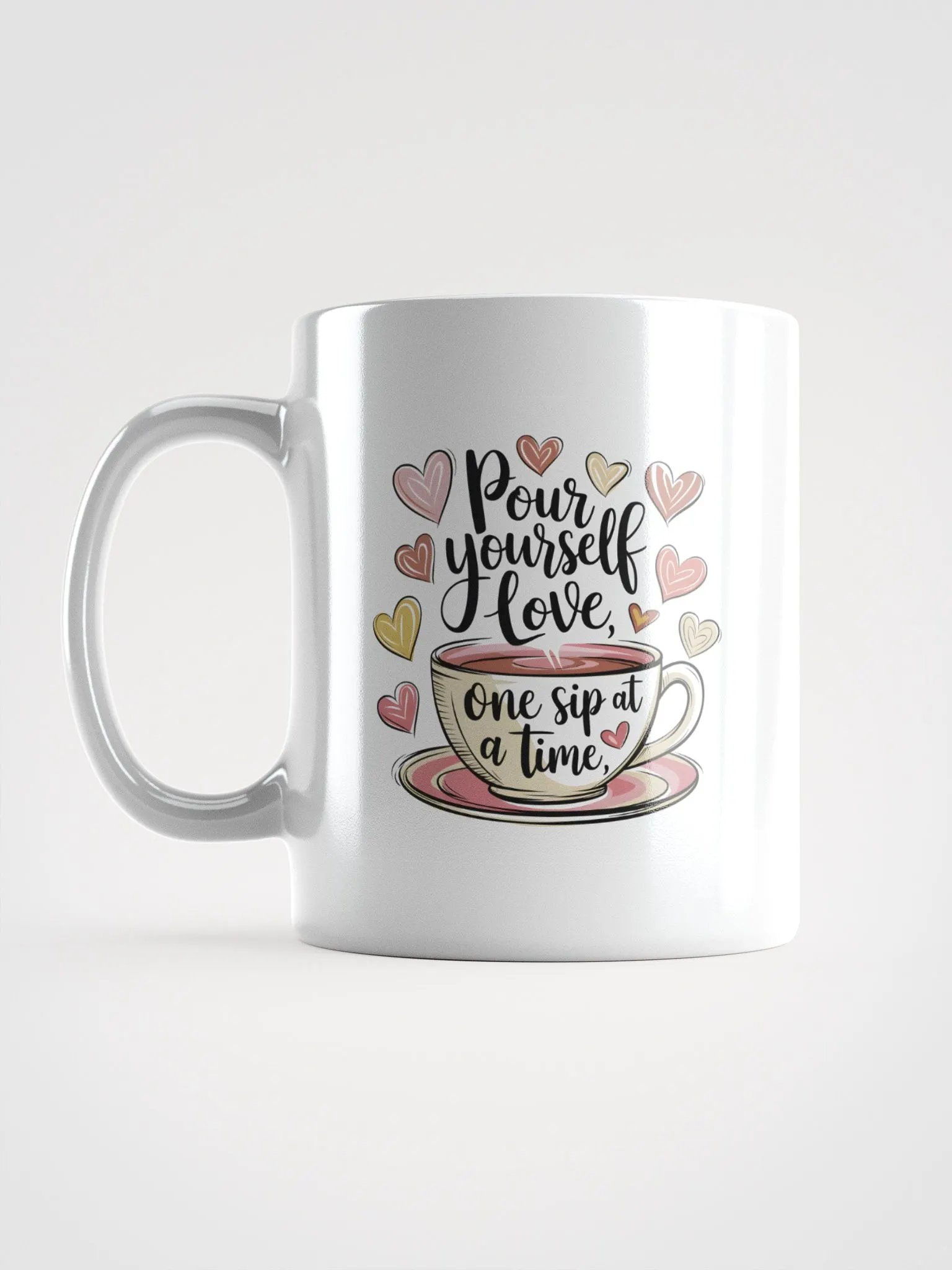 Pour Yourself Love White Glossy Mug product image (6)