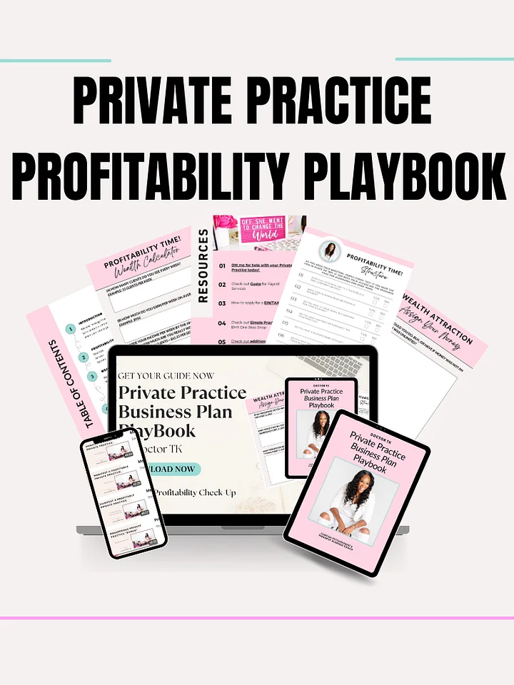 Private Practice Profitability Business Plan Playbook product image (1)