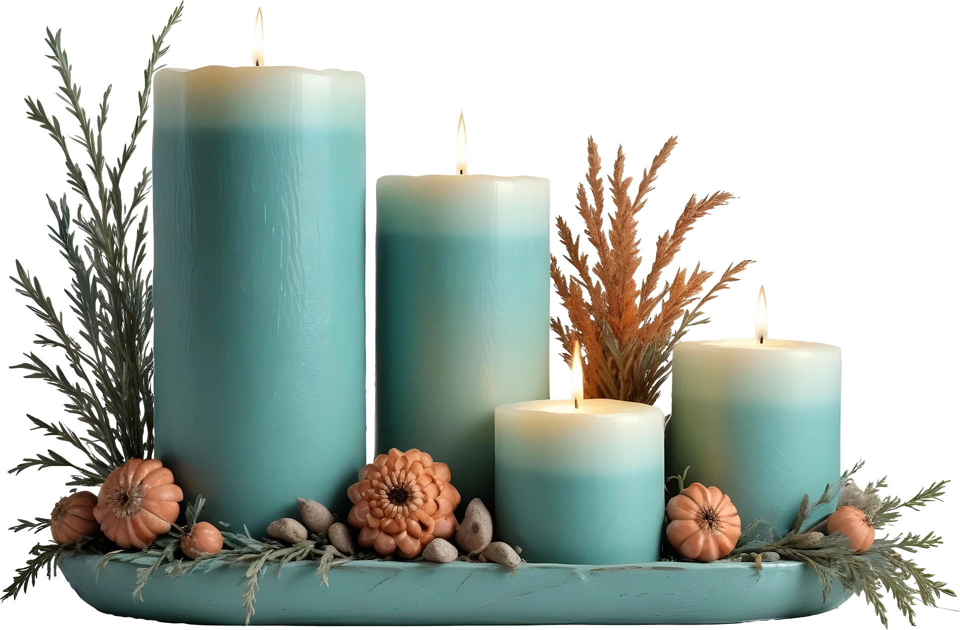 Provence-Inspired Candle and Floral Arrangements, PNG product image (1)