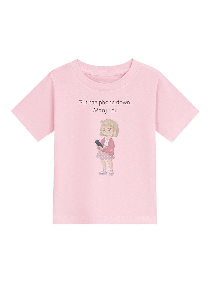Mary Lou Baby Tee (black print) product image (1)