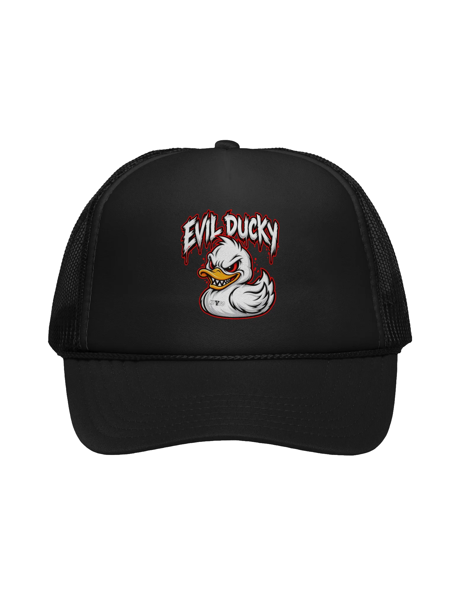 KEVBO "EVIL DUCKY" Black FOAM Trucker Snapback Hat product image (1)