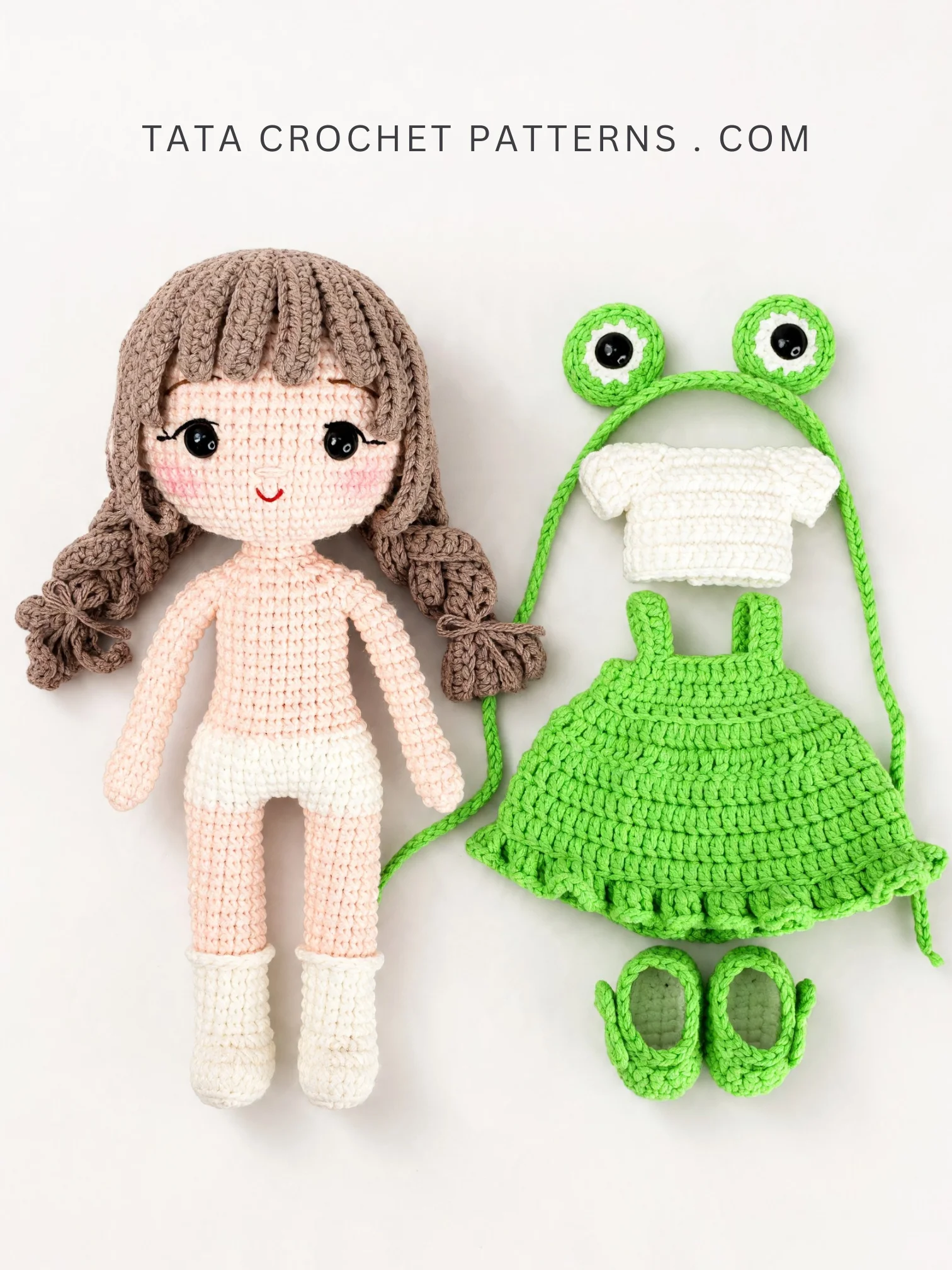PDF | Crochet 9-inch Tata Doll in Frog Outfit | Amigurumi Doll Pattern product image (6)