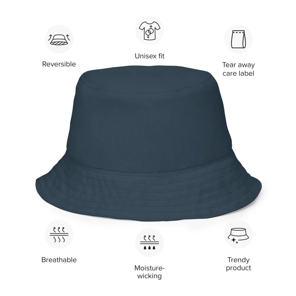 Camouflage Navy Reversible Bucket Hat product image (7)