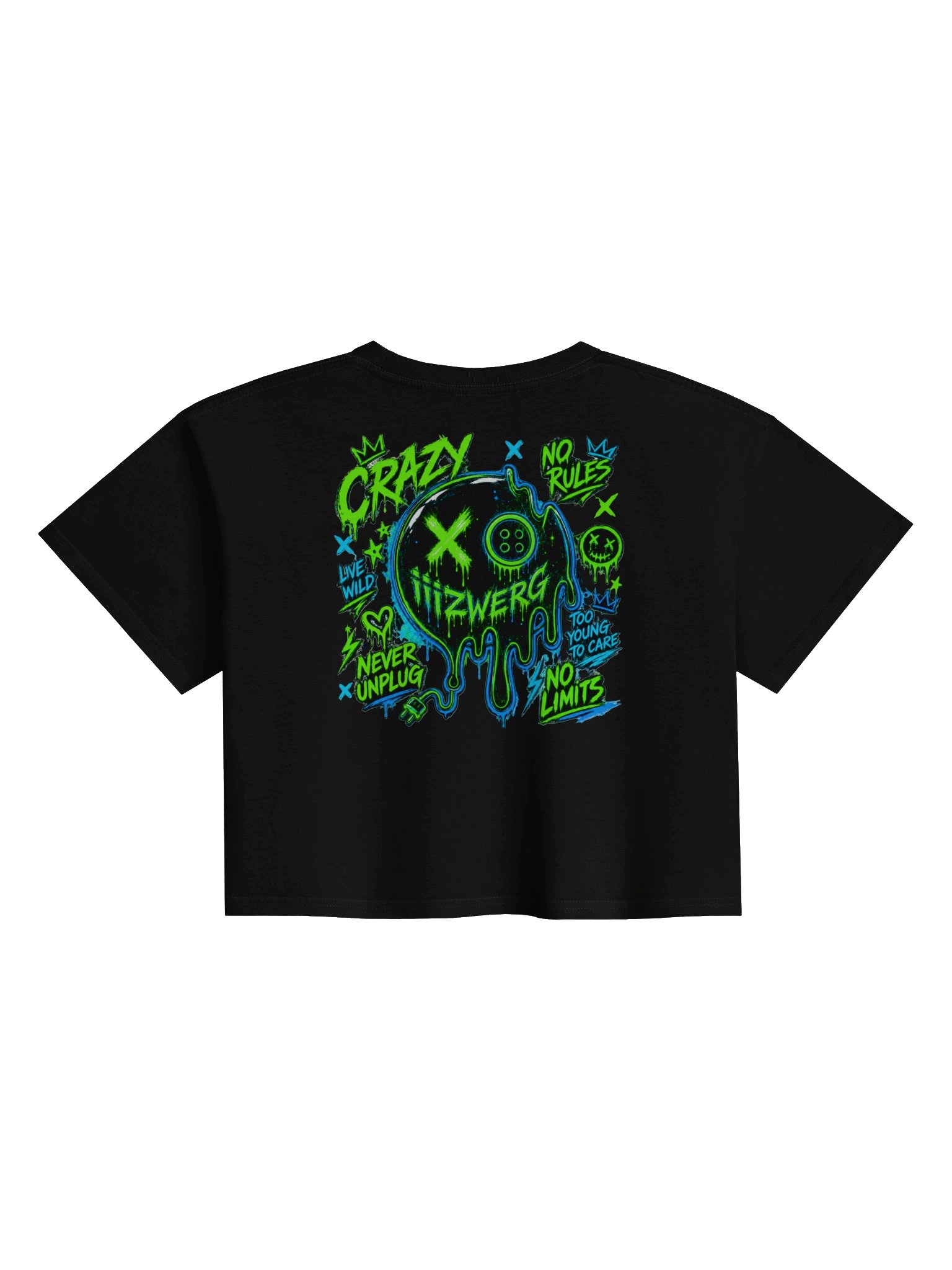 Melted Chaos Crop Top GREEN product image (1)