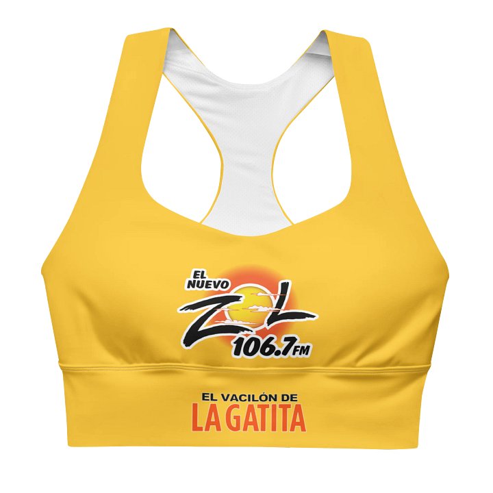 El Zol 106.7 All-Over Print Recycled Longline Sports Bra product image (1)