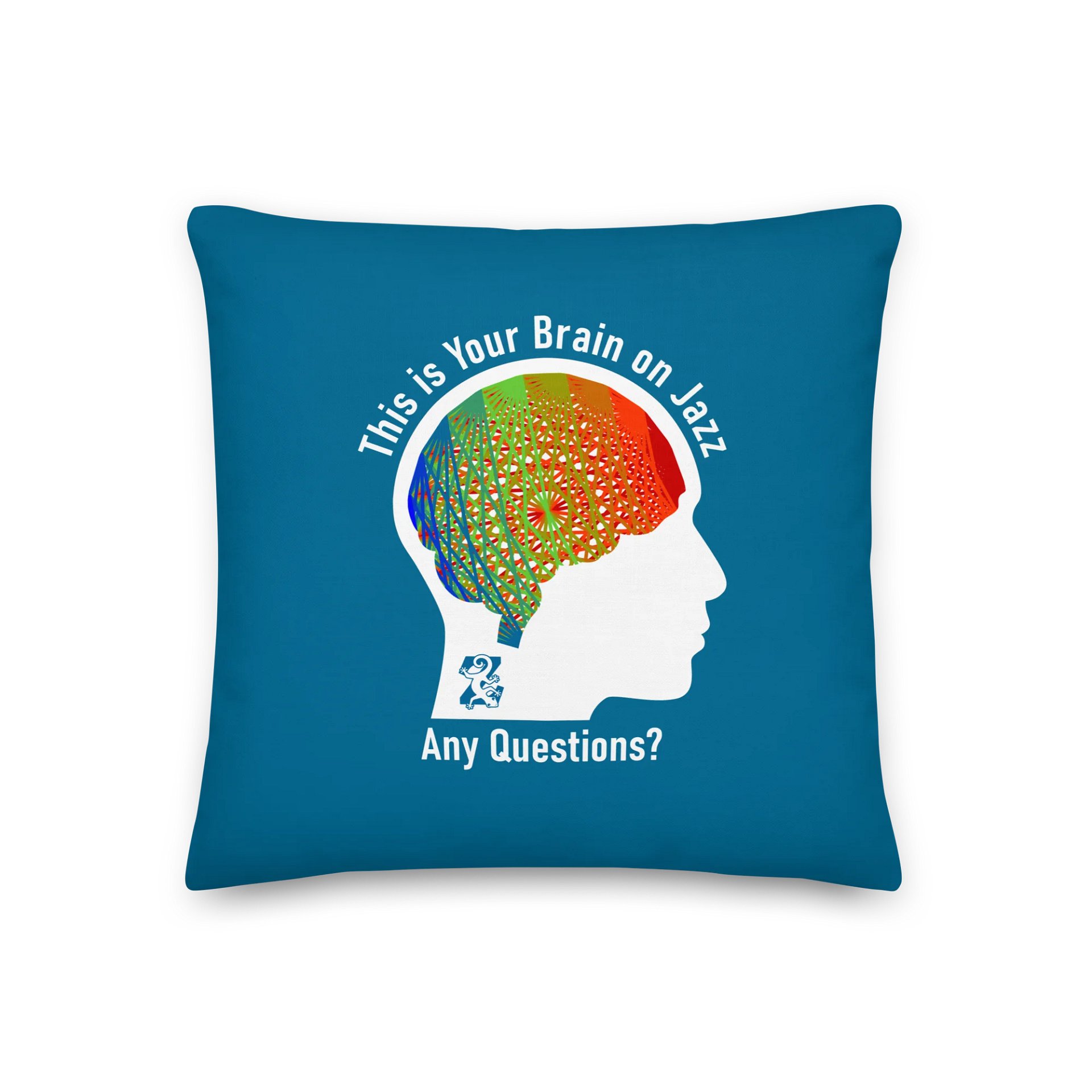 This is Your Brain on Jazz Pillow - Blue product image (1)