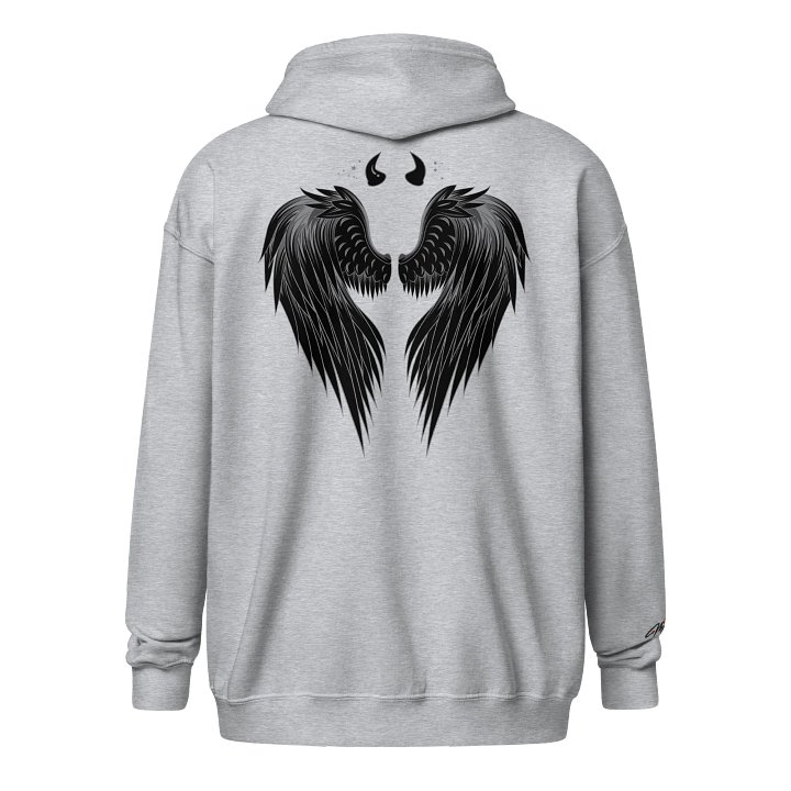 MoopyDevil Zipped Hoodie (White/Grey) product image (3)
