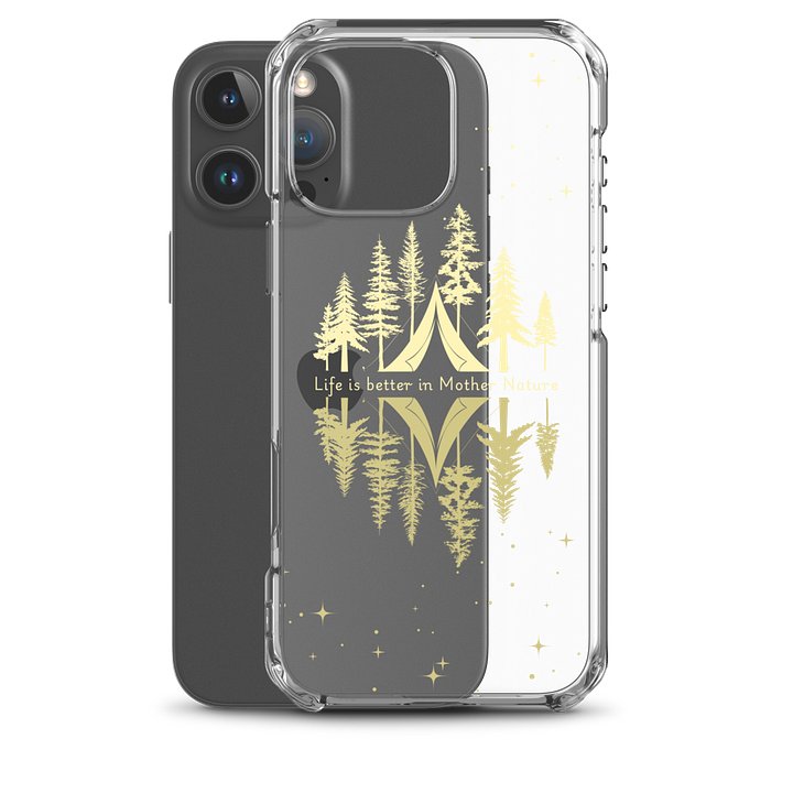Life is better in Mother Nature Clear iPhone Case ( Side -Night- ) product image (2)