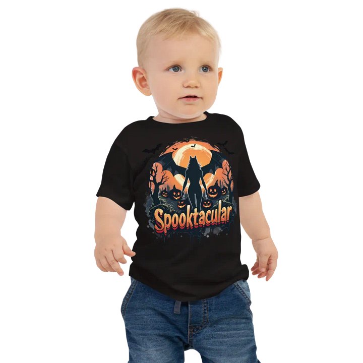 Spooktacular Cat Moon Baby Tee product image (1)