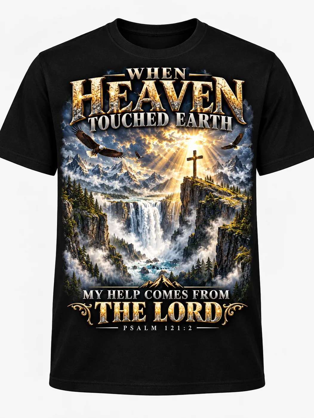 When Heaven Touched Earth – Psalm 121:2 Christian T-Shirt product image (2)
