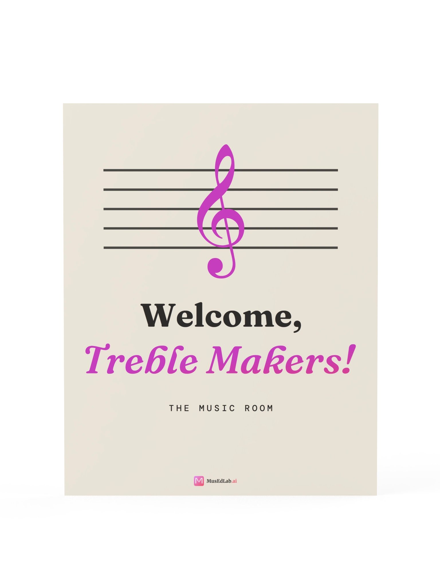 Welcome, Treble Makers! Classroom Door Poster product image (1)
