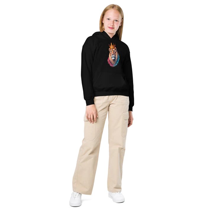 Crowned King Lion Youth Hoodie product image (4)