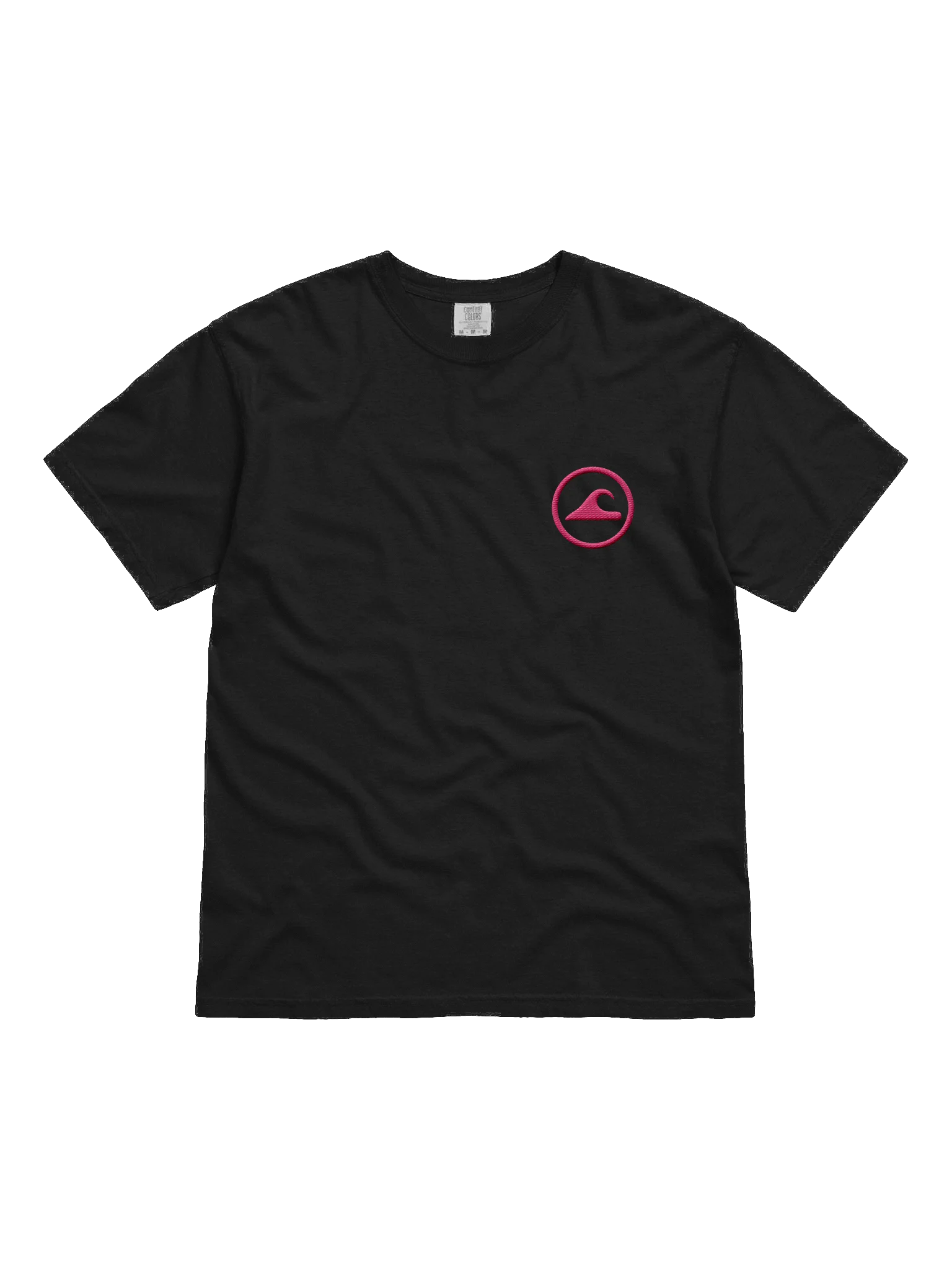 Embroidered Wave Rider Comfort Colors Garment-Dyed Heavyweight T-Shirt (Aurora Pink) product image (1)