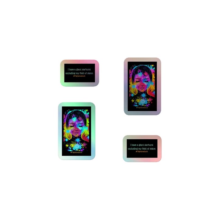 Migraines, Ocular Starbursts, Holo Sticker Pack product image (1)