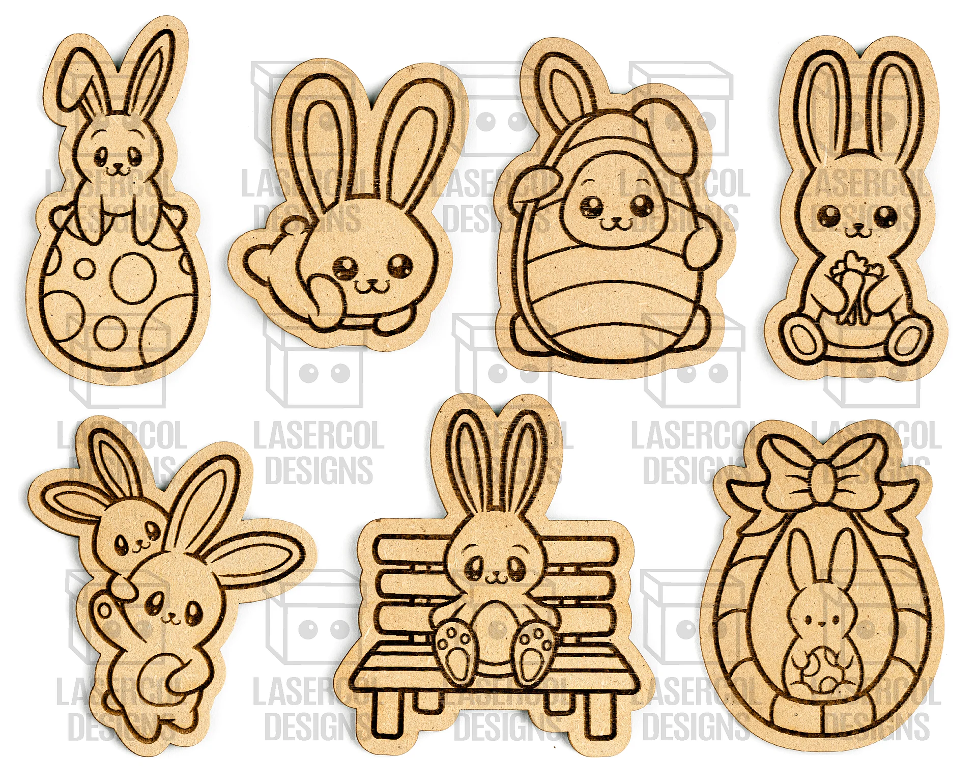 Easter Bunny Paint Kit DIY Cut Outs Set 4 - Laser Cut Files product image (10)