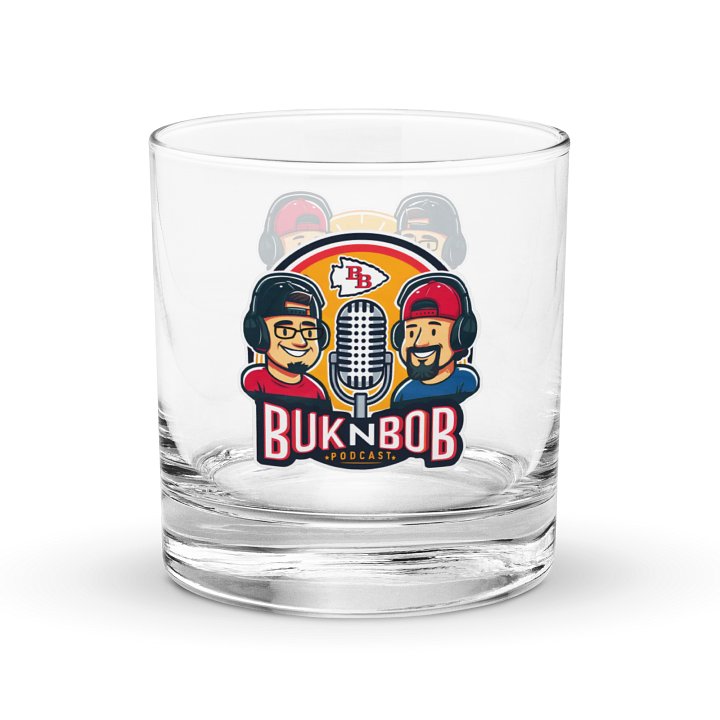 Buk N Bob Podcast Rocks Glass product image (2)