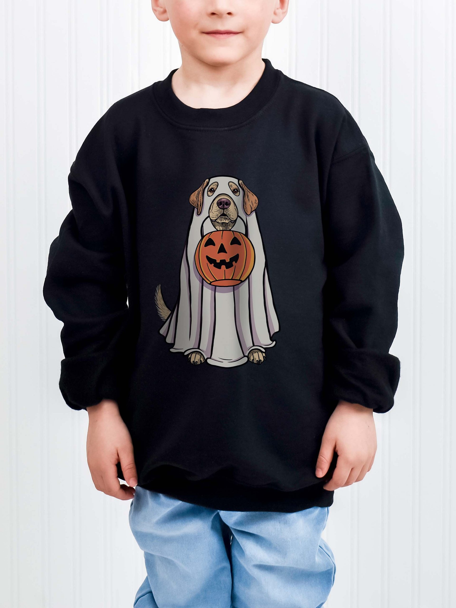 Halloween Labrador Retriever(Yellow) Youth Sweatshirt product image (1)