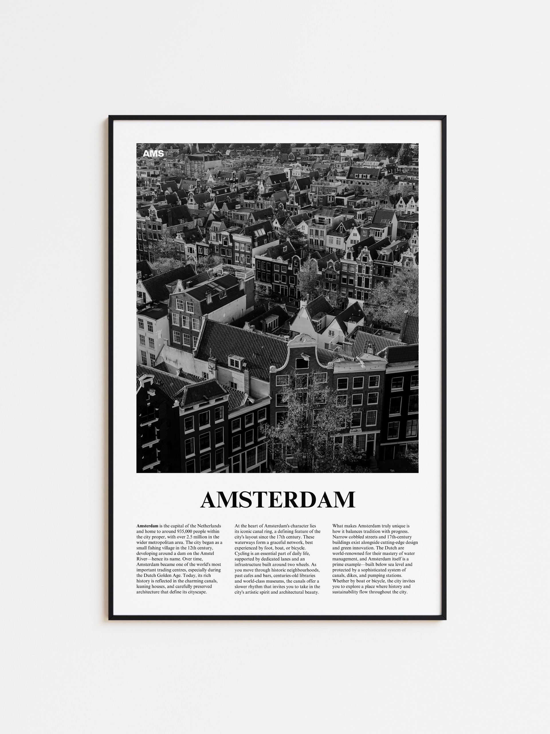Amsterdam 02 Newspaper Poster | Framed product image (1)