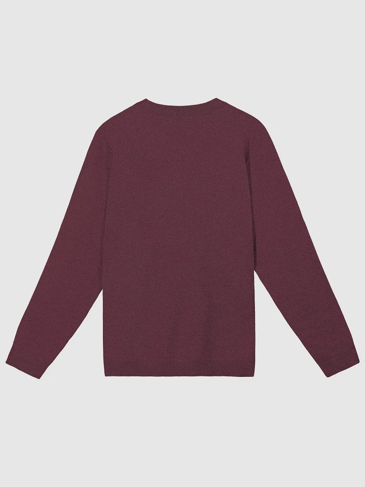 LEAVE ME ALONE (maroon ripple design) knitwear classic crewneck product image (2)