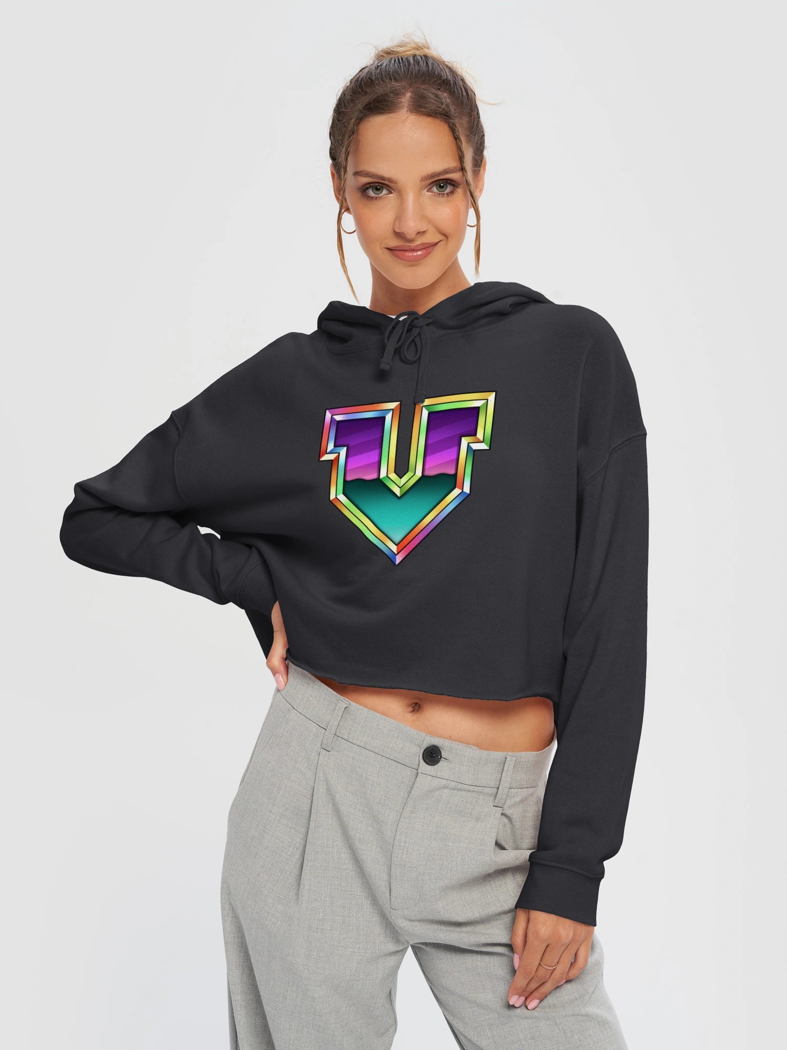 Skyline V Crop Hoodie product image (1)