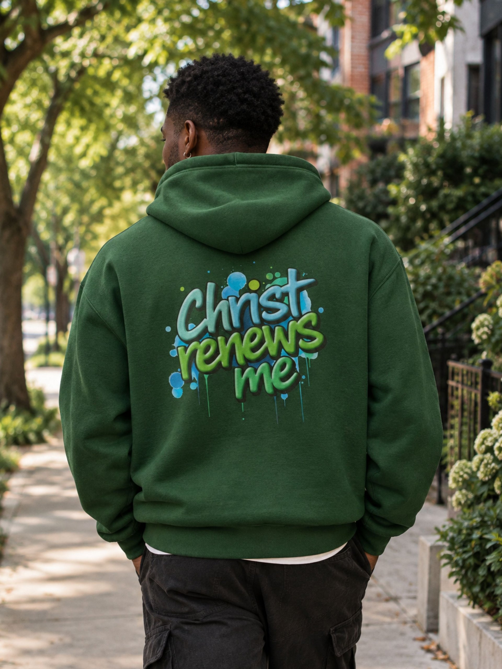 Christ Renews Me Premium Graffiti Hoodie product image (3)