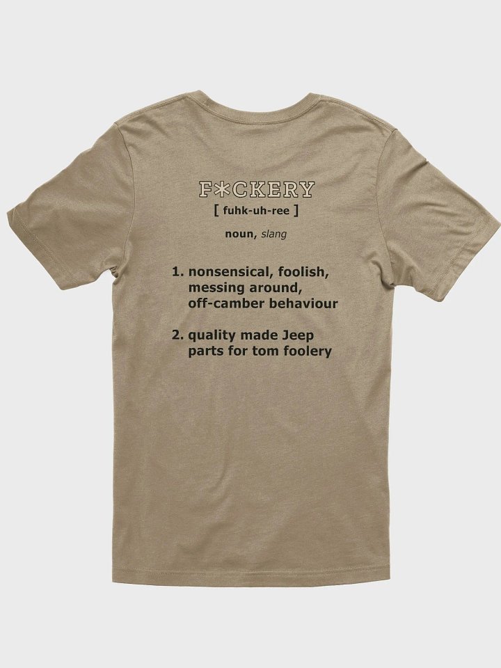 Unisex t-shirt with F*ckery Text Logo (light colours) - Clean product image (2)