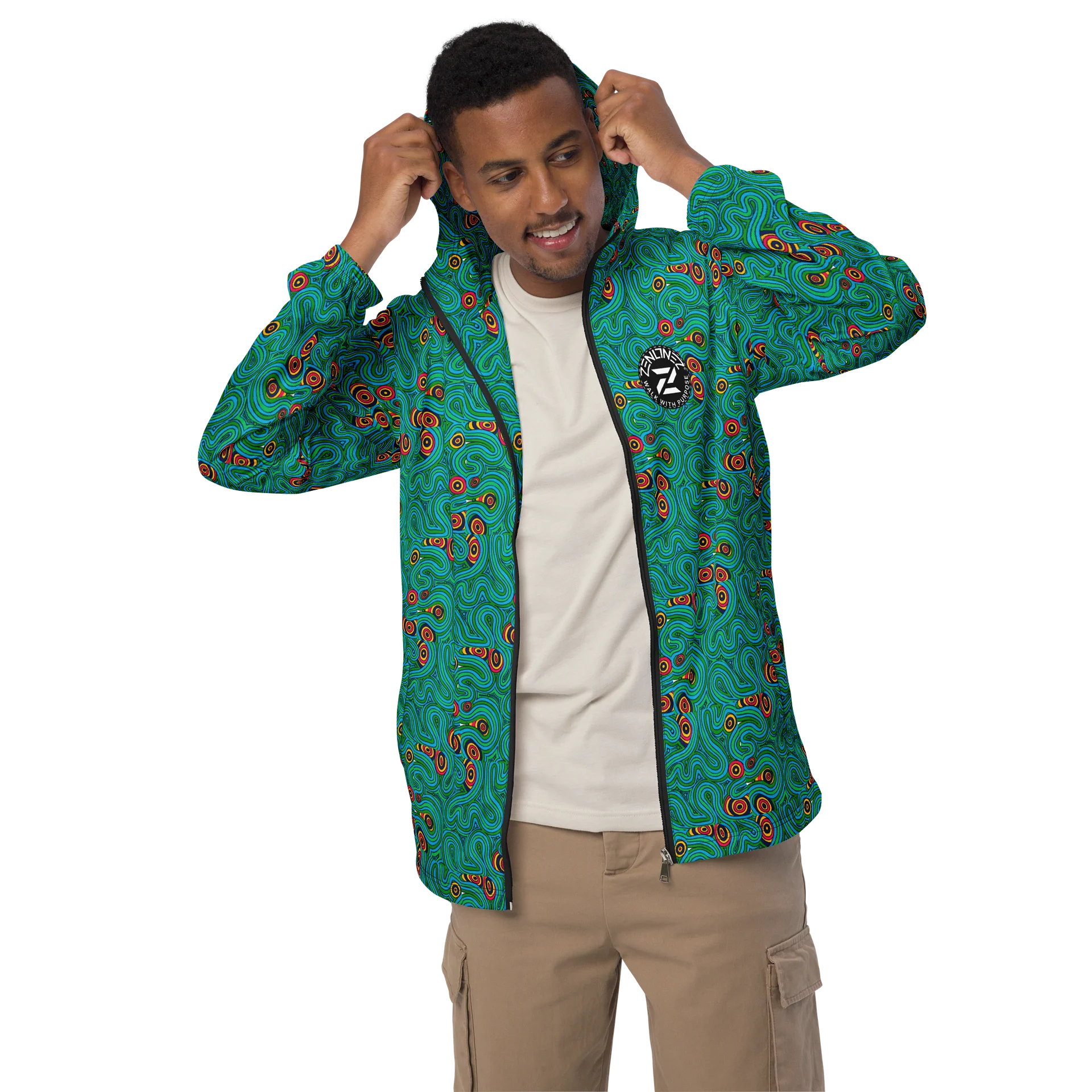 Malachite Dreams 2 Unisex Windbreaker product image (3)