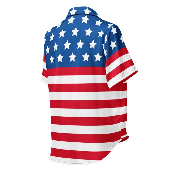 Women’s American Flag Short-Sleeve Pyjama Top - 100% Polyester product image (2)
