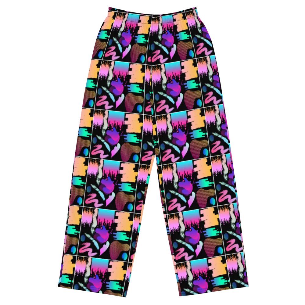 90's Pattern Unisex Wide Leg Pants | 90's Pattern Pants | 1990s Pattern product image (1)