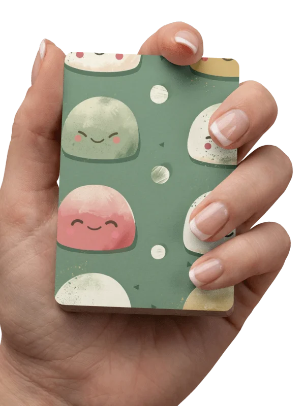 Cute Japanese Mochi Playing Cards - Kawaii Green Dessert Poker Deck product image (3)