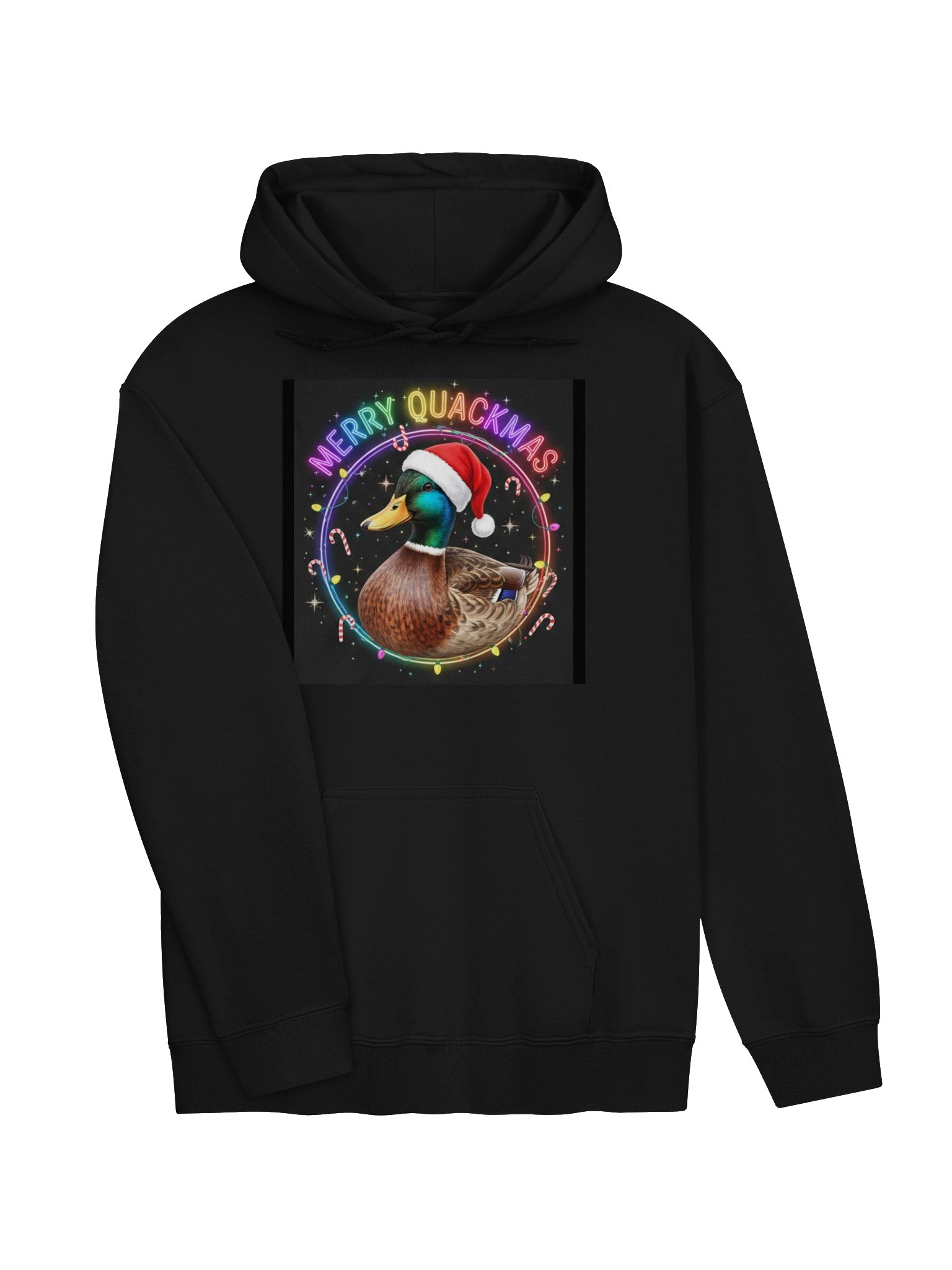 Merry Quackmas Neon Duck Holiday Hoodie product image (3)