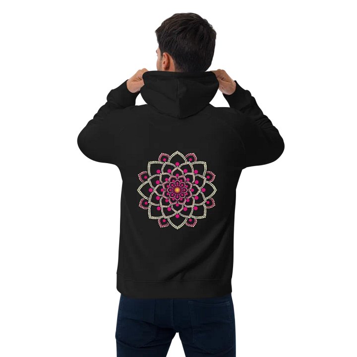 Simple Pink Mandala Unisex Eco Hoodie product image (1)