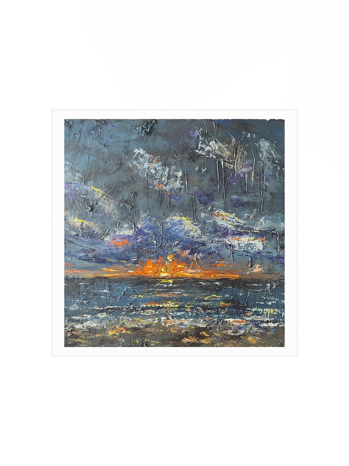 Stormy Sunrise Over a Beach in Puerto Morelos Print product image (1)
