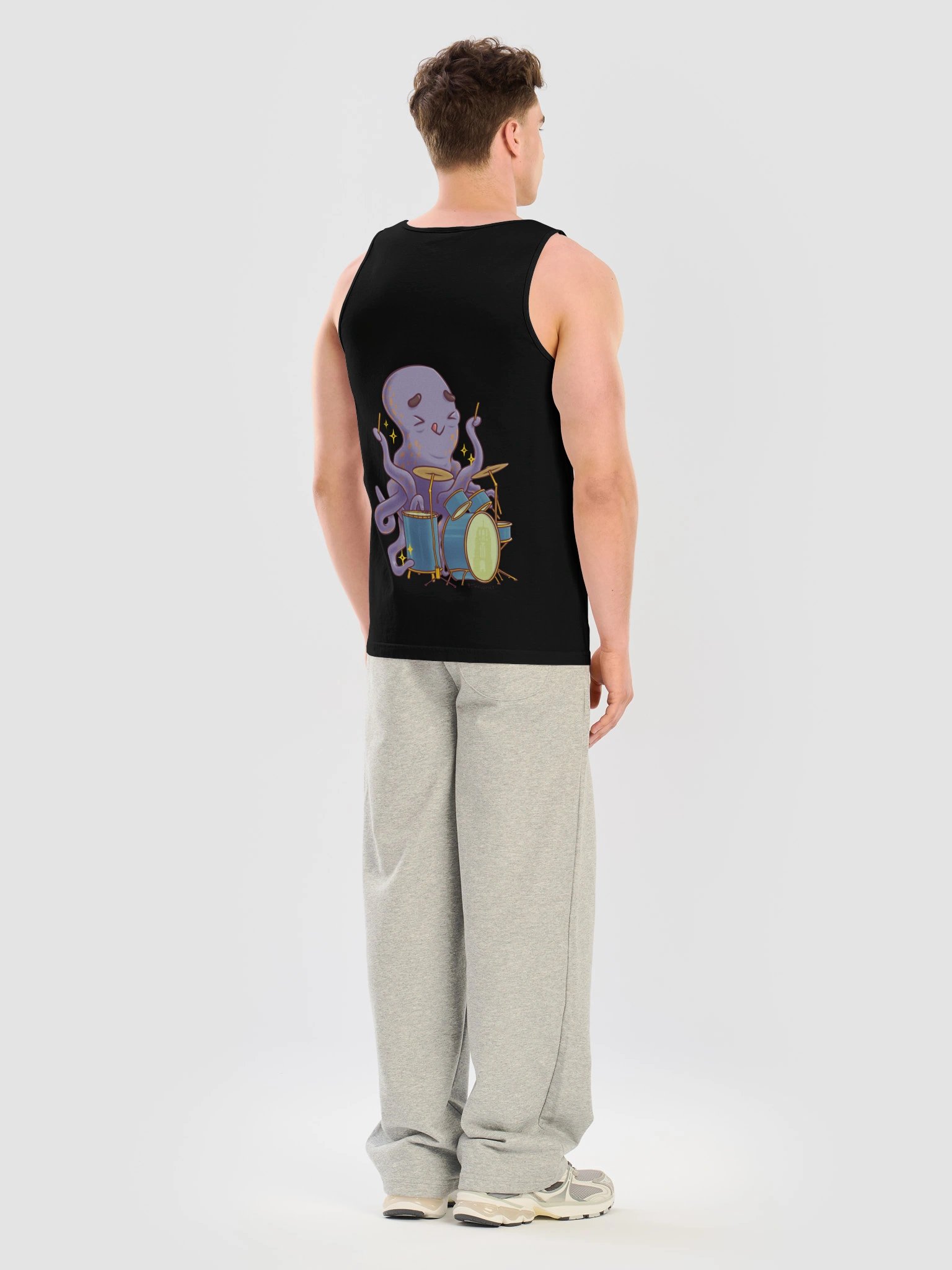 OctoDrummer - Tank Top (Black, wide) product image (4)