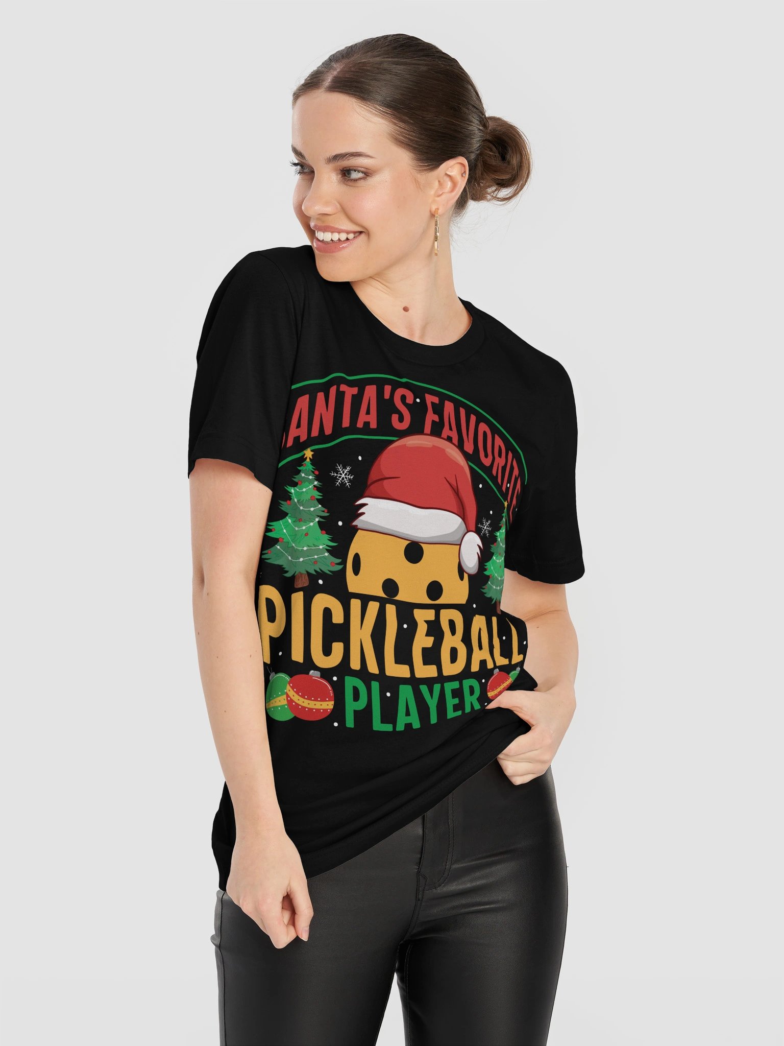 Santa's Favorite Pickleball Player Christmas Shirt product image (63)