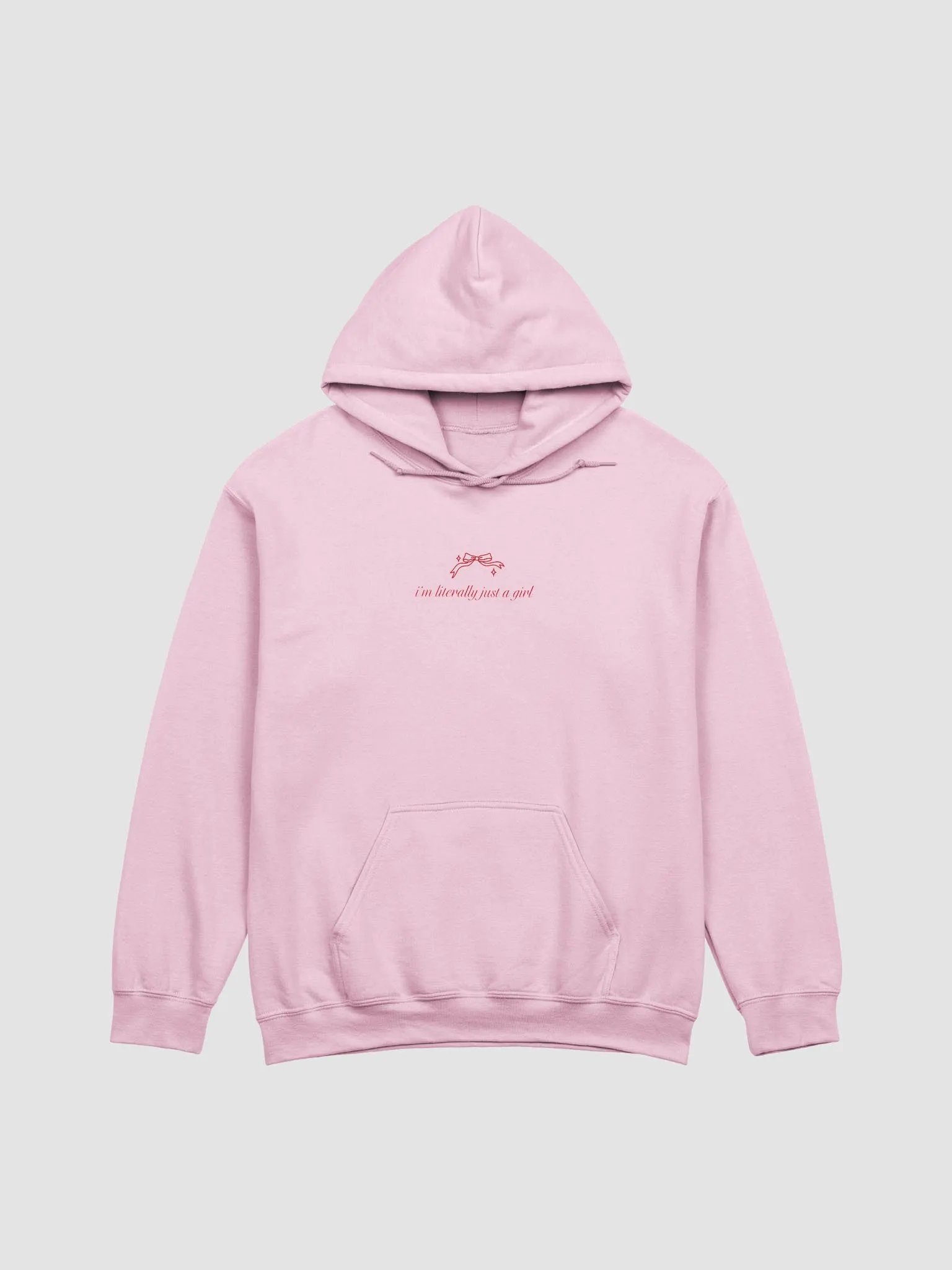 i'm literally just a girl printed hoodie [red lettering] product image (4)